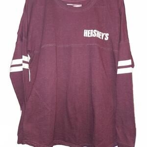 Hershey's Burgundy Long Sleeve Crewneck Sweatshirt